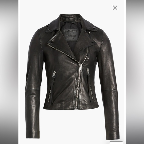 All Saints Dalby Leather Jacket - Picture 1 of 11